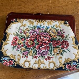 Woman’s embroidered clutch never used brand new purchased in Europe